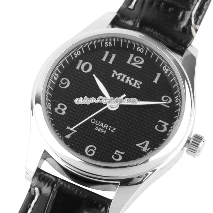 Black Dial Women Quartz Leather Watch / Couple Watch (8804)