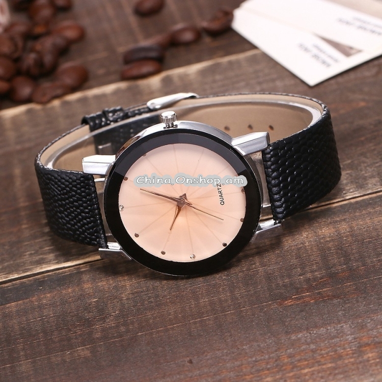 Watch Casual Simple Quartz Clock for Women Leather Strap Wrist Watch