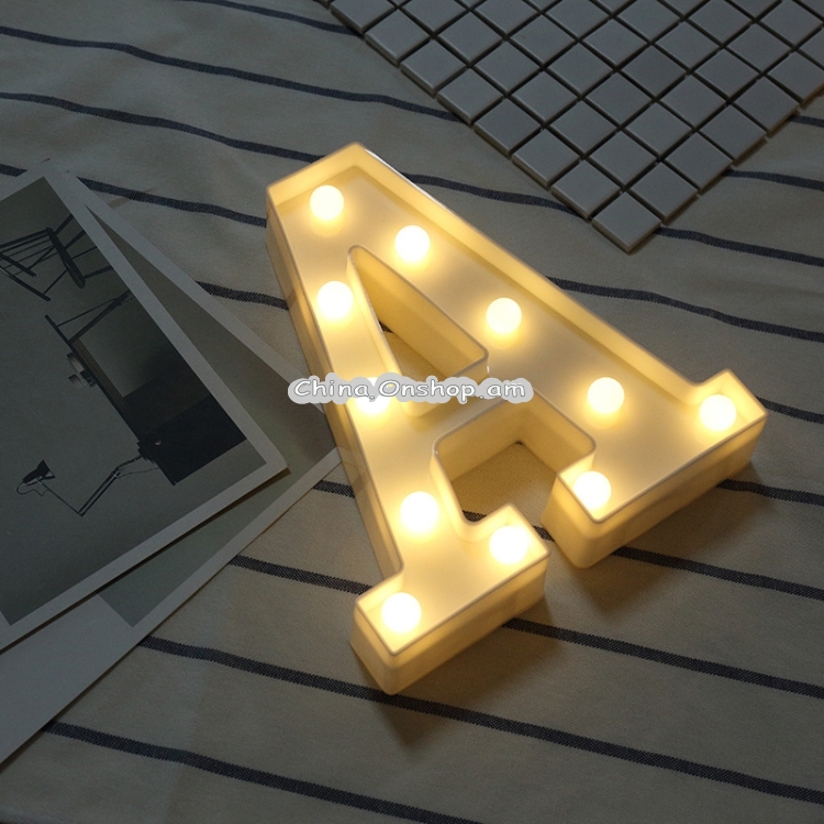 Alphabet English Letter Shape Decorative Light