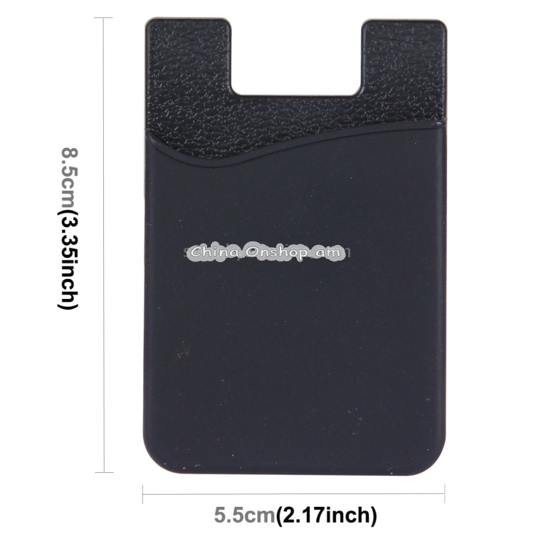 Smart Wallet Silicone Card Holder for iPhone 8 & 7 & 7 Plus / 6 & 6 Plus / iPhone 5 & 5S / iPhone 4 & 4S(Black)