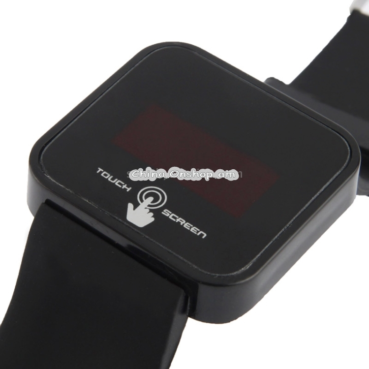 Stylish Unisex Capacitive Touch Screen Electronic LED Watch Wristwatch Timepiece with Silicone Band