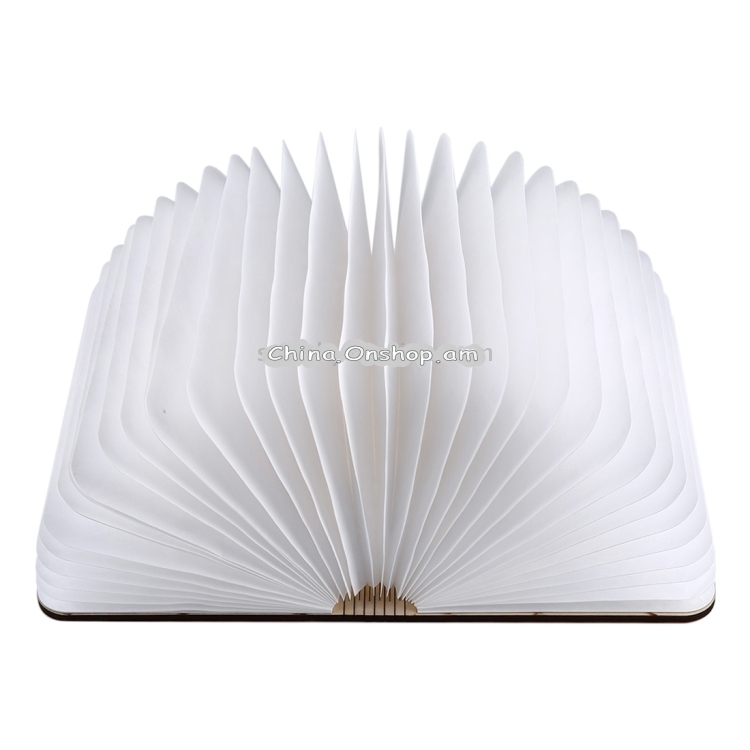 Creative LED Flip Origami Book Lamp Nightlights, Warm White Light + White Light