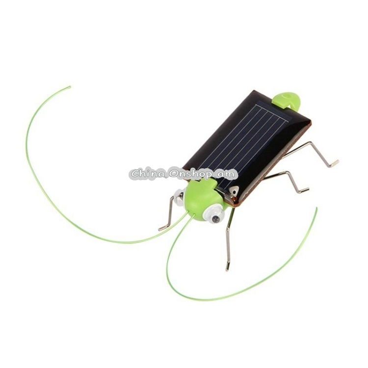 Children Baby Solar Power Energy Insect Grasshopper Cricket Kids Toy Gift