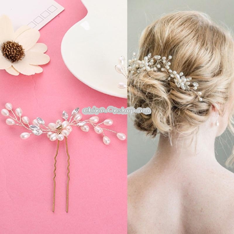 Festival Wedding Hair Accessories Bridal Hair Stick Floral Hairpin Beautiful Headdress Plait Hair Clip Vine Accessories