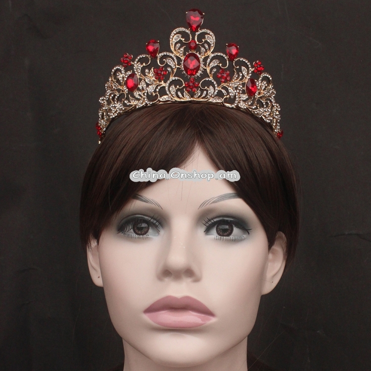 Crystal Wedding Crown Bride Crown Headband Accessories Hair Jewelry Ornaments(Silver White)