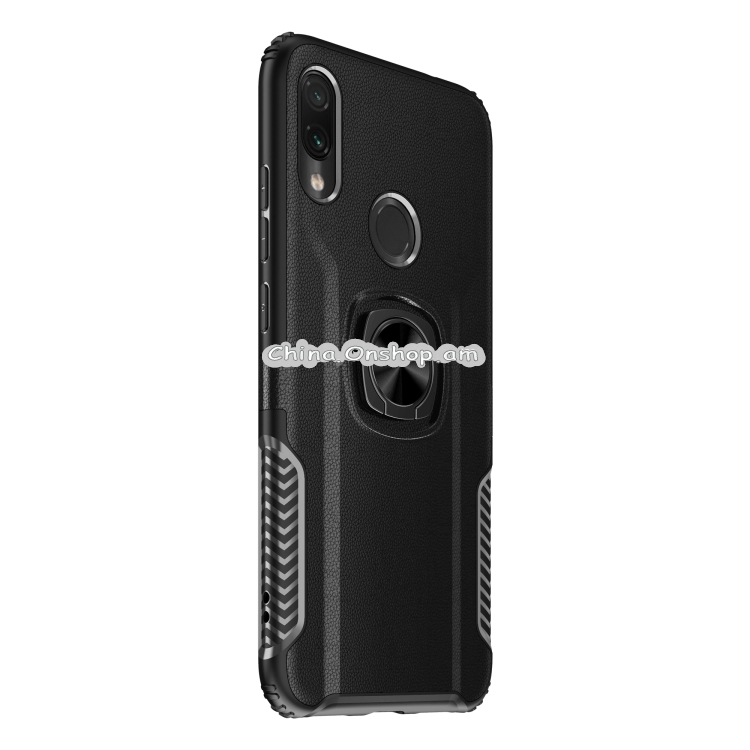 Shockproof Car Magnetic Case with 360 Degree Gold Armor Ring for Xiaomi Redmi Note7