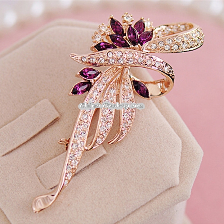 Women Retro Fashion Crystal Brooches