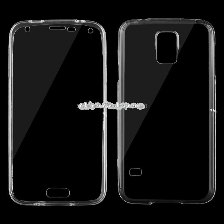 For Galaxy S5 / G900 0.75mm Double-sided Ultra-thin Transparent TPU Protective Case (Transparent)