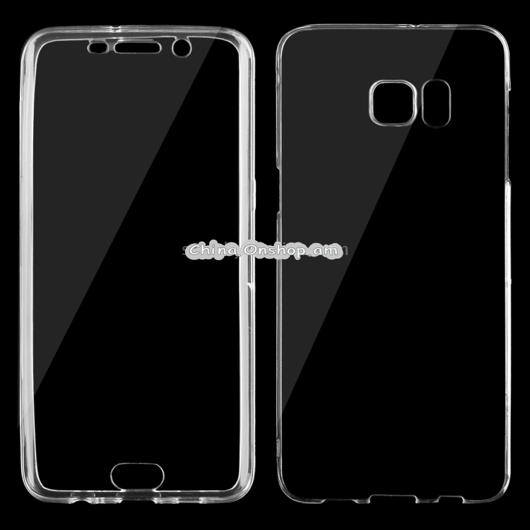 For Galaxy S6 Edge+ / G928 0.75mm Double-sided Ultra-thin Transparent TPU Protective Case (Transparent)