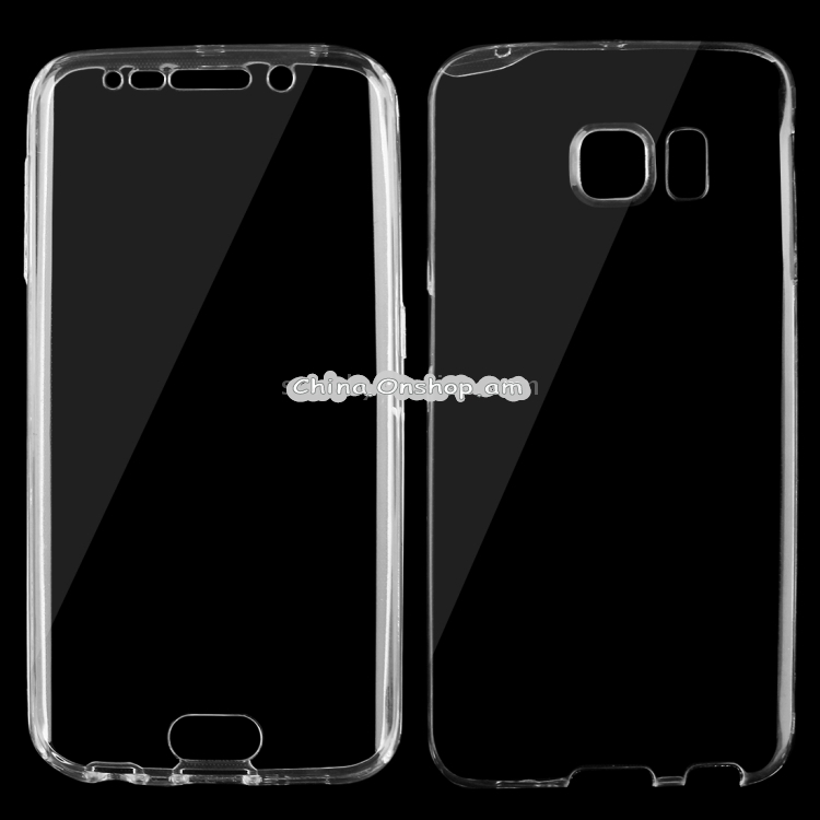 For Galaxy S6 Edge / G925 0.75mm Double-sided Ultra-thin Transparent TPU Protective Case (Transparent)