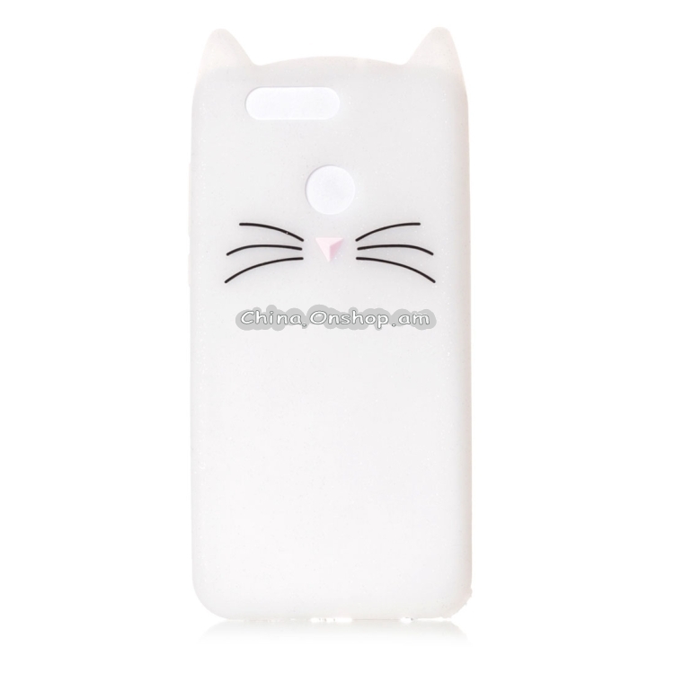 For Huawei nova 2 Plus Silicone Cat Whiskers Pattern Protective Back Cover Case