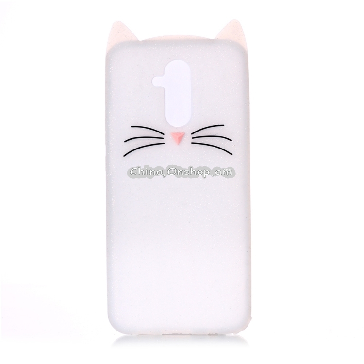 Cat Whiskers Pattern Silicone Protective Case for Huawei Mate 20 Lite