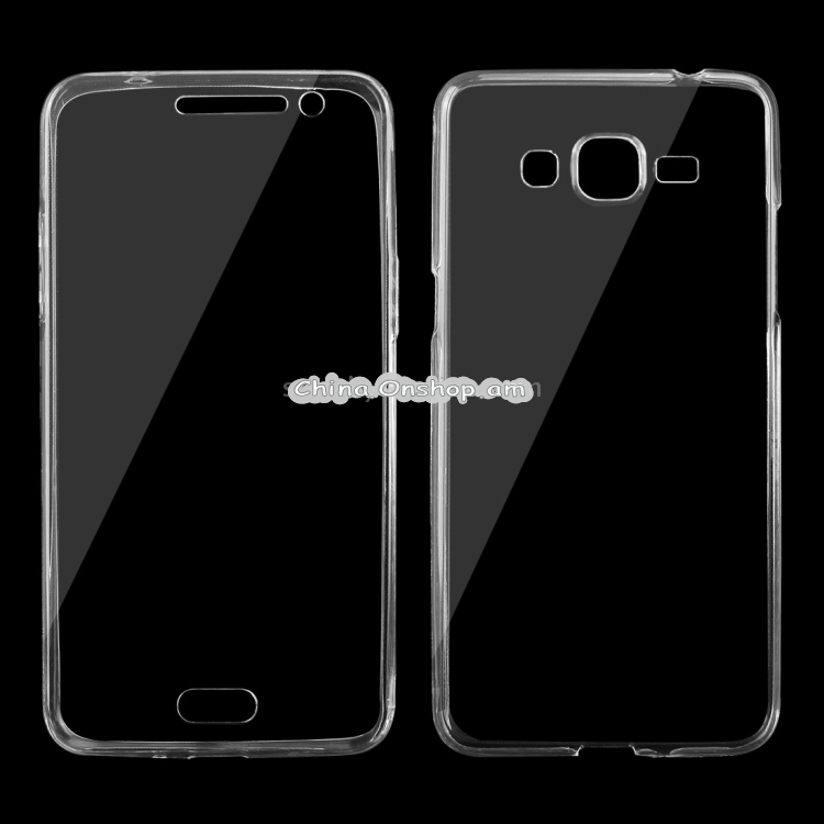 For Galaxy Grand Prime / G530 0.75mm Double-sided Ultra-thin Transparent TPU Protective Case(Transparent)