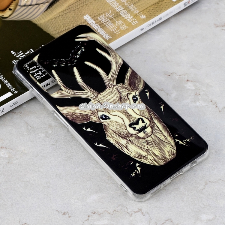 Luminous Deer Pattern Shockproof TPU Protective Case for Galaxy A7 (2018)