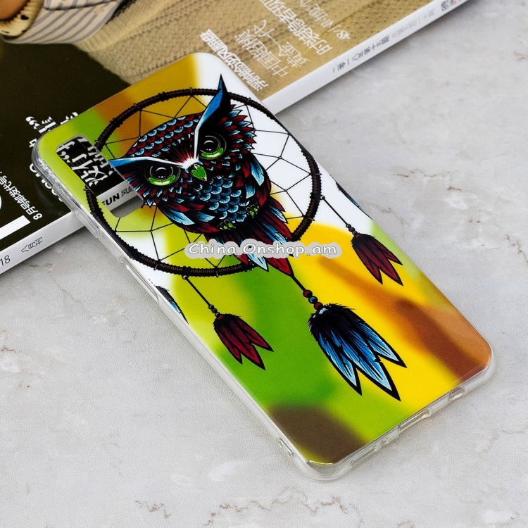Luminous Owl Pattern Shockproof TPU Protective Case for Galaxy A7 (2018)